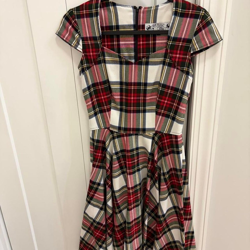 Hell Bunny Vixen Plaid Swing Dress - Women's Like New Size XS